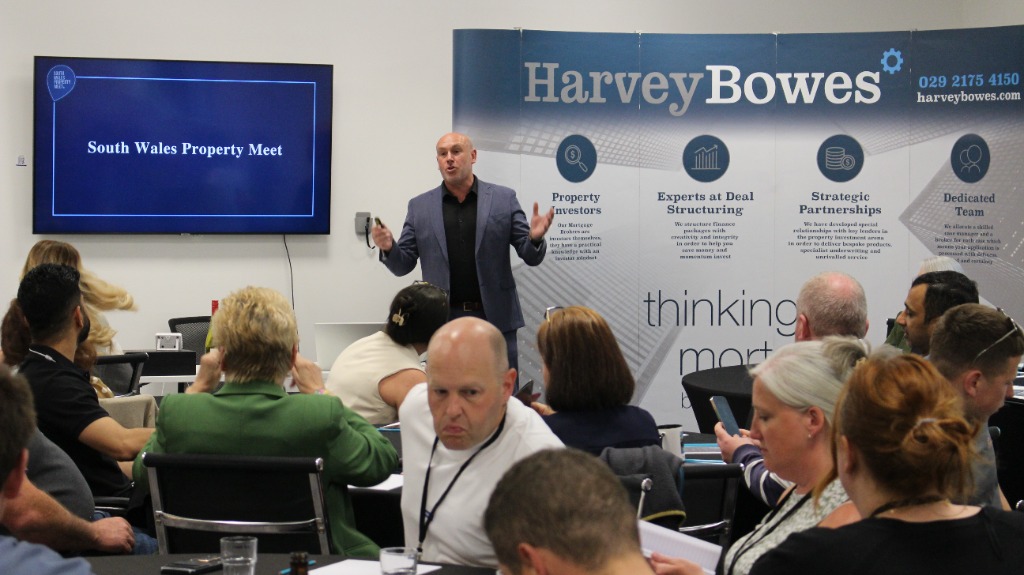 Howard presenting at South Wales Property Meet